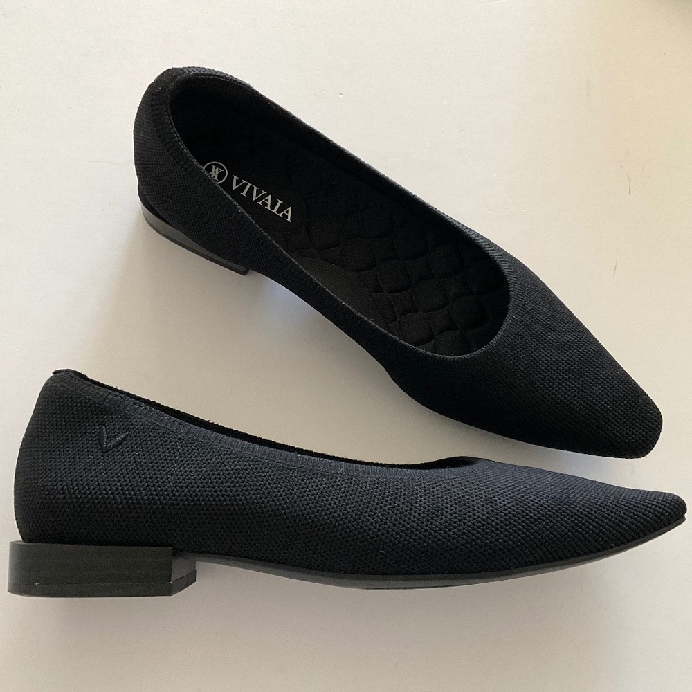 VIVAIA  Square Toe Heels Minnie Black Size EU 36.5 - Picture 2 of 8